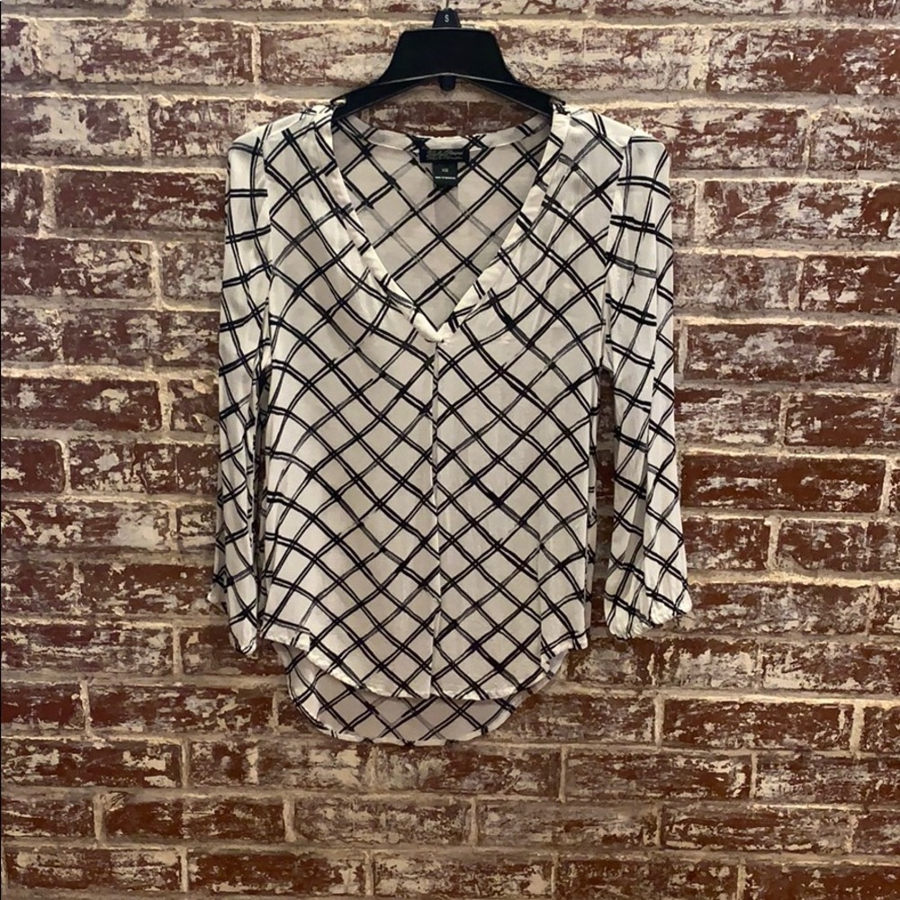 Black and white blouse
